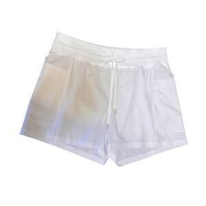 CALIA Journey Collection Mid Rise Cargo Short 4 inch‎ inseam Pure White Womens L